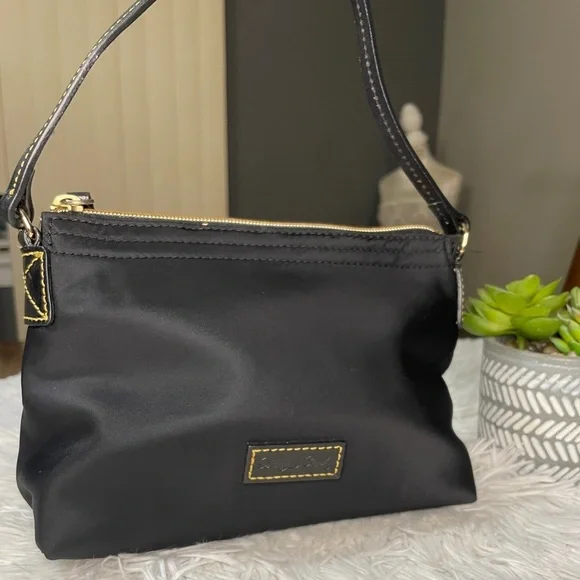 Dooney & Bourke Nylon Leather Trim Shoulder Bag - Picture 7 of 13